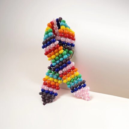 Handmade Beaded Pride Awareness Ribbon Pin