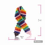 Handmade Beaded Pride Awareness Ribbon Pin - Image 3
